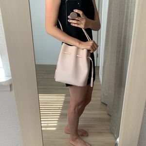 Unitude Leather Pink Ballerina Bucket Bag